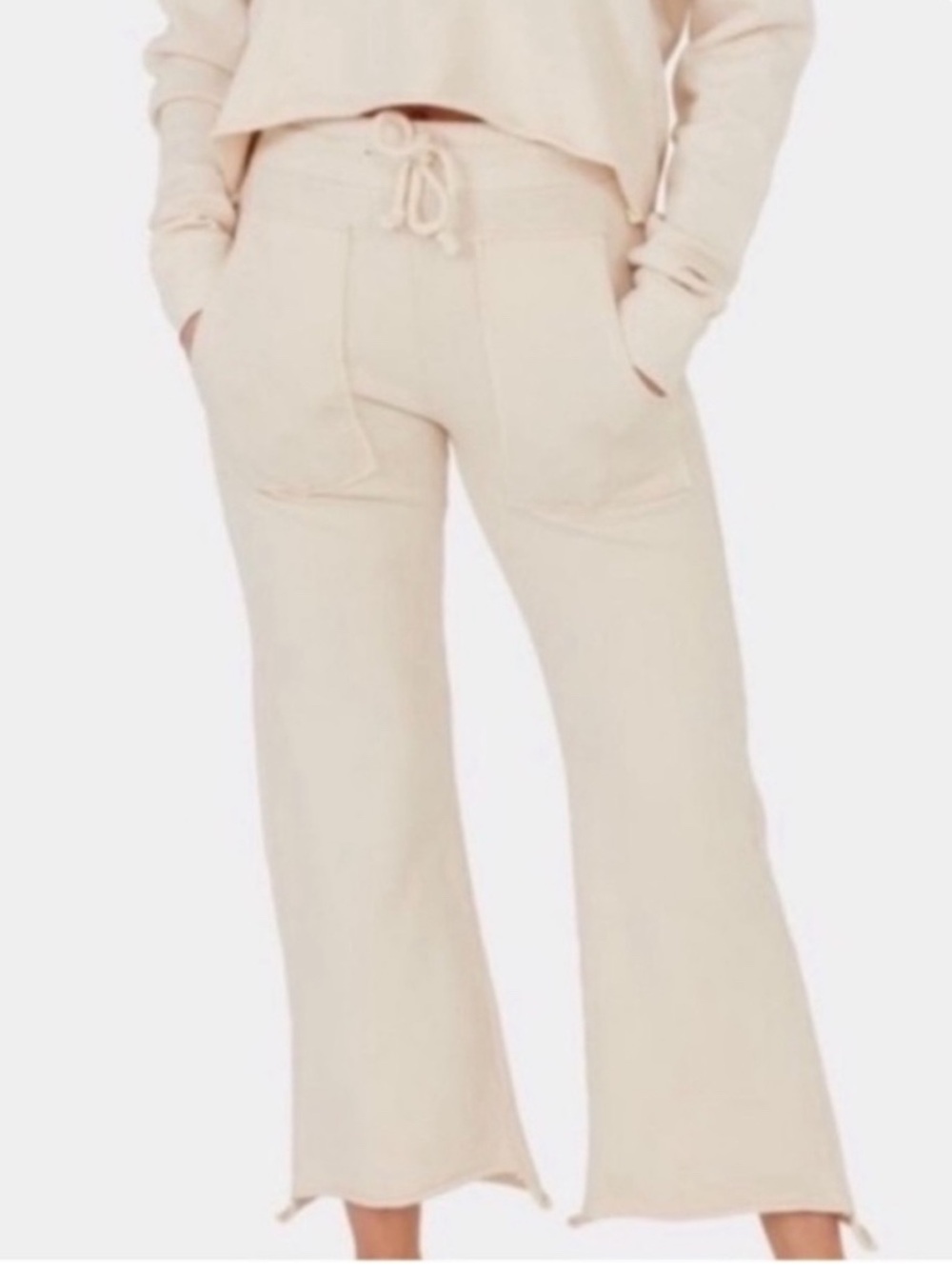 MATE the Label Edin Cropped Pants in Bone